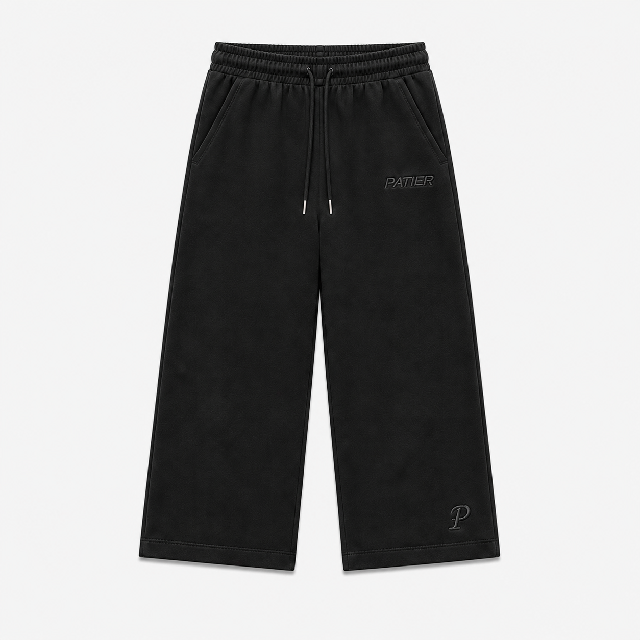 PATIER Essentials Wide Leg Sweatpants - JET BLACK