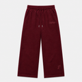 Patier Essentials Wide Leg Sweatpants – Burgundy