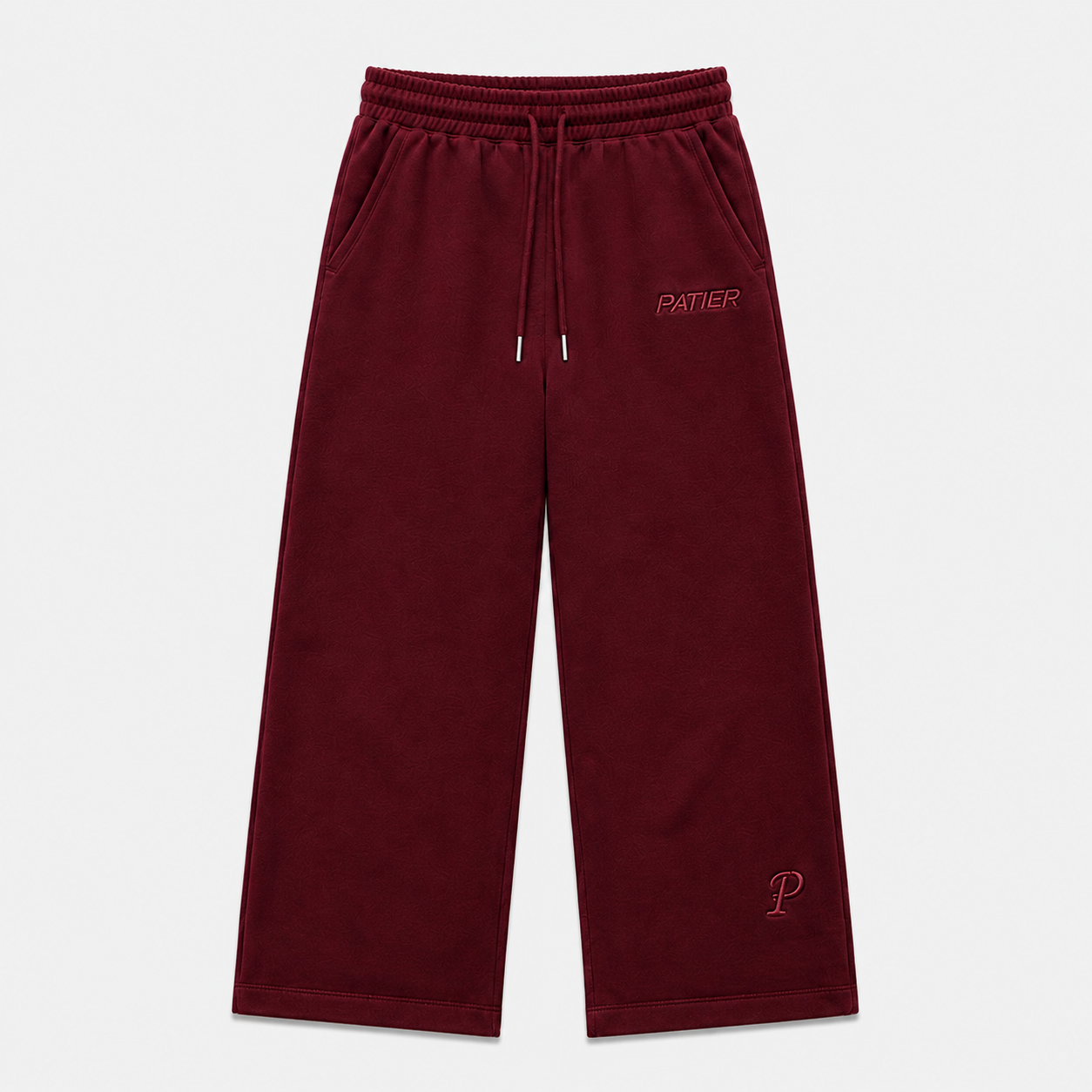 Patier Essentials Wide Leg Sweatpants – Burgundy