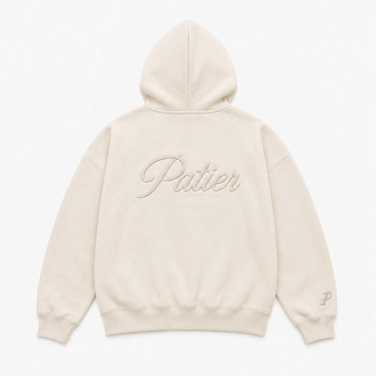 PATIER Essentials Zip Hoodie – OFF WHITE