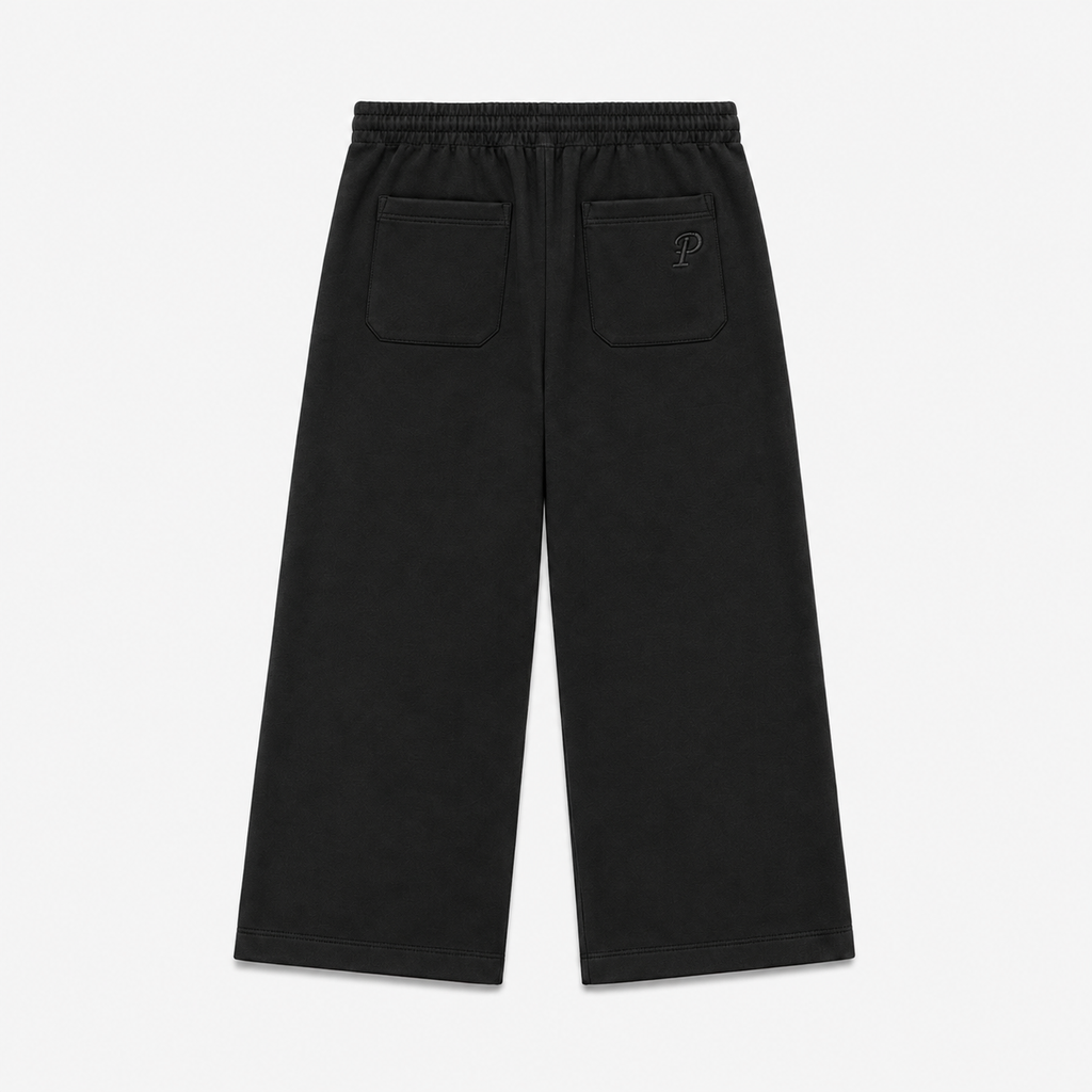 PATIER Essentials Wide Leg Sweatpants - JET BLACK