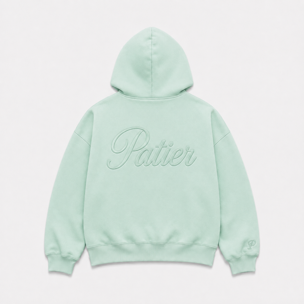 PATIER Essentials Zip Hoodie – SAGE MINT